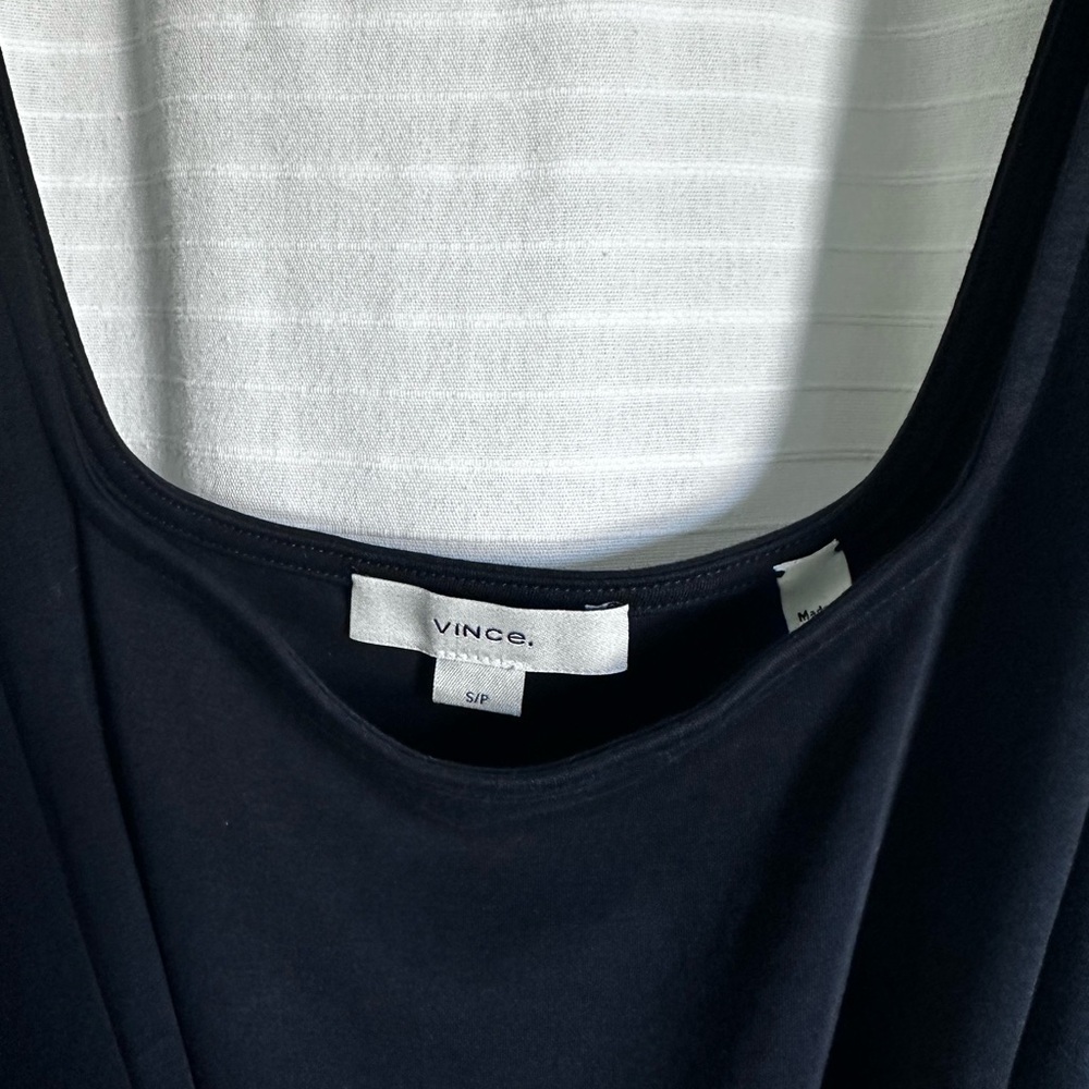 Vince Belted Square Neck Midi Dress - image 2